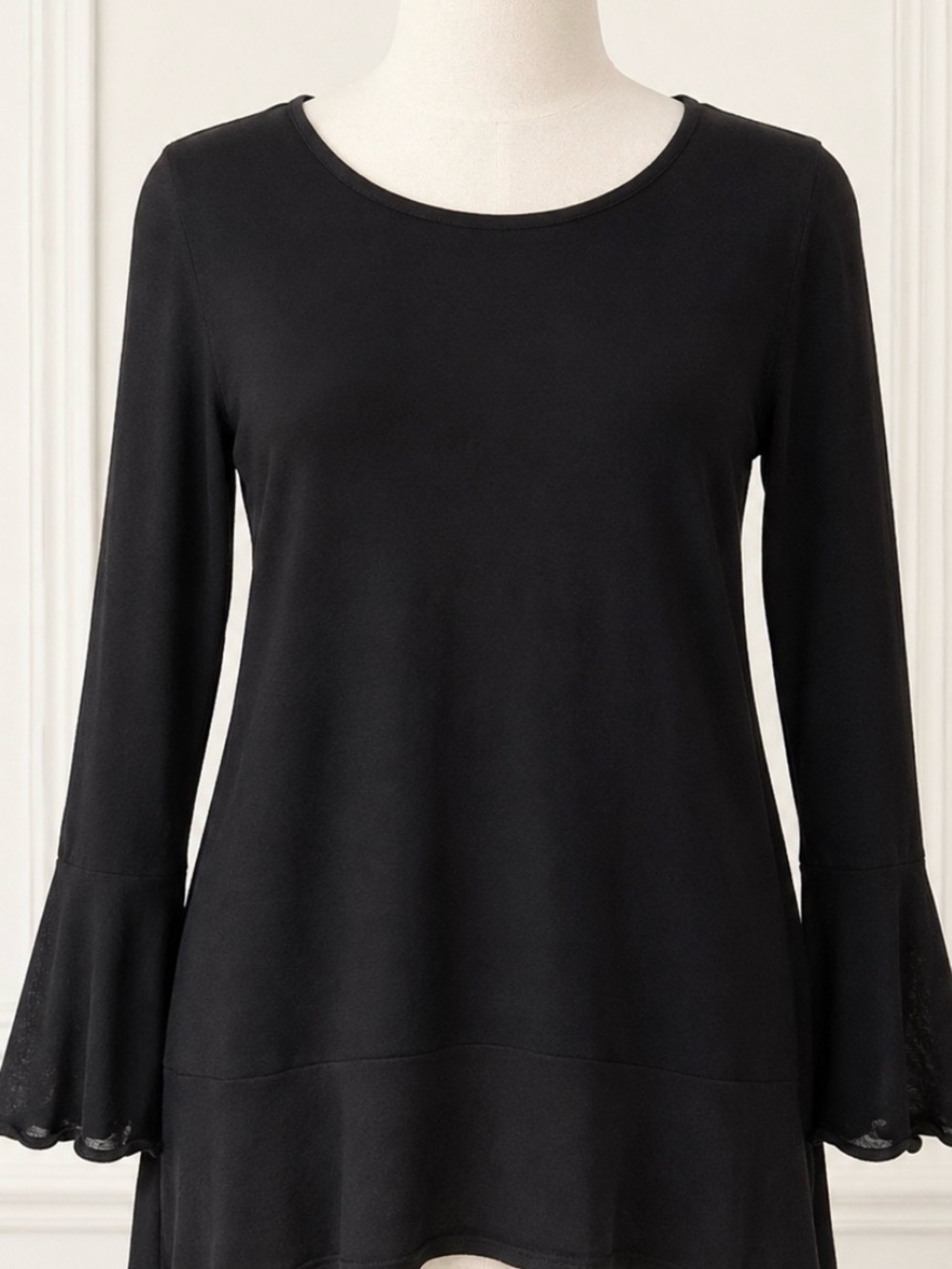 Calvin Klein Black Bell Sleeve Tunic Top – Size Large